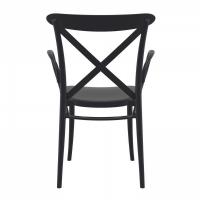 Cross XL Resin Outdoor Arm Chair Black ISP256-BLA - 4