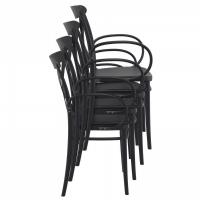 Cross XL Resin Outdoor Arm Chair Black ISP256-BLA - 5