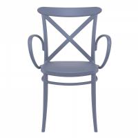 Cross XL Resin Outdoor Arm Chair Dark Gray ISP256-DGR - 2