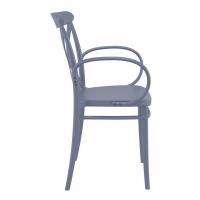 Cross XL Resin Outdoor Arm Chair Dark Gray ISP256-DGR - 3