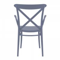 Cross XL Resin Outdoor Arm Chair Dark Gray ISP256-DGR - 4
