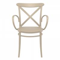 Cross XL Resin Outdoor Arm Chair Taupe ISP256-DVR - 2
