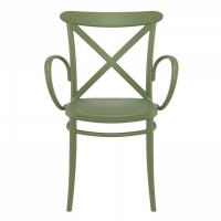 Cross XL Resin Outdoor Arm Chair Olive Green ISP256-OLG - 2