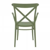 Cross XL Resin Outdoor Arm Chair Olive Green ISP256-OLG - 4