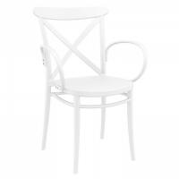 Cross XL Resin Outdoor Arm Chair White ISP256-WHI