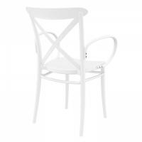 Cross XL Resin Outdoor Arm Chair White ISP256-WHI - 2