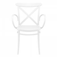 Cross XL Resin Outdoor Arm Chair White ISP256-WHI - 3