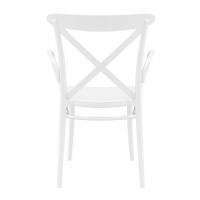 Cross XL Resin Outdoor Arm Chair White ISP256-WHI - 5