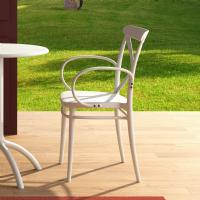 Cross XL Resin Outdoor Arm Chair White ISP256-WHI - 7