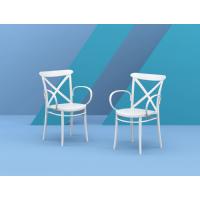 Cross XL Resin Outdoor Arm Chair White ISP256-WHI - 10
