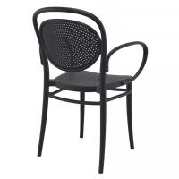 Marcel XL Resin Outdoor Arm Chair Black ISP258-BLA - 1