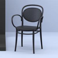 Marcel XL Resin Outdoor Arm Chair Black ISP258-BLA - 6