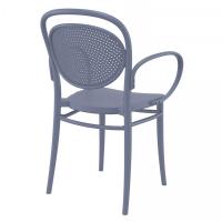 Marcel XL Resin Outdoor Arm Chair Dark Gray ISP258-DGR - 1