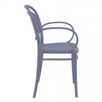 Marcel XL Resin Outdoor Arm Chair Dark Gray ISP258-DGR - 3