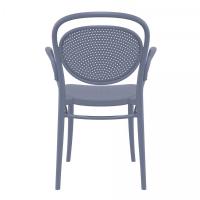 Marcel XL Resin Outdoor Arm Chair Dark Gray ISP258-DGR - 4