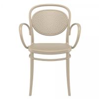 Marcel XL Resin Outdoor Arm Chair Taupe ISP258-DVR - 2