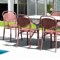 Marcel XL Resin Outdoor Arm Chair Marsala ISP258-MSL - 5