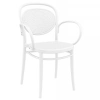 Marcel XL Resin Outdoor Arm Chair White ISP258-WHI