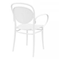 Marcel XL Resin Outdoor Arm Chair White ISP258-WHI - 1