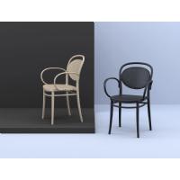 Marcel XL Resin Outdoor Arm Chair Black ISP258-BLA - 8