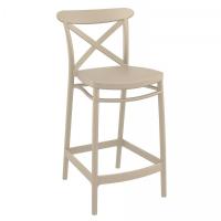Cross Counter Stool Taupe ISP264-DVR