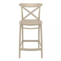 Cross Counter Stool Taupe ISP264-DVR - 2
