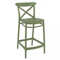 Cross Counter Stool Olive Green ISP264-OLG