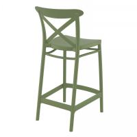 Cross Counter Stool Olive Green ISP264-OLG - 1