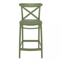 Cross Counter Stool Olive Green ISP264-OLG - 2