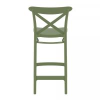 Cross Counter Stool Olive Green ISP264-OLG - 4