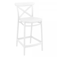 Cross Counter Stool White ISP264-WHI