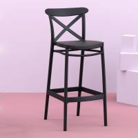 Cross Bar Stool Black ISP266-BLA - 5