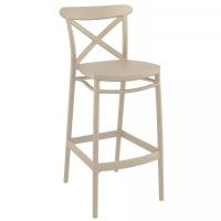 Cross Bar Stool Taupe ISP266-DVR