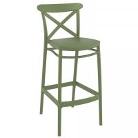 Cross Bar Stool Olive Green ISP266-OLG