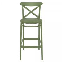 Cross Bar Stool Olive Green ISP266-OLG - 2