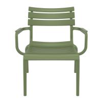 Paris Outdoor Club Lounge Chair Olive Green ISP275-OLG - 2