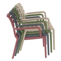 Paris Outdoor Club Lounge Chair Black ISP275-BLA - 9