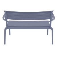 Paris Outdoor Lounge Bench Chair Dark Gray ISP276-DGR - 4