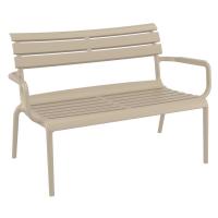 Paris Outdoor Lounge Bench Chair Taupe ISP276-DVR
