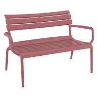 Paris Outdoor Lounge Bench Chair Marsala ISP276-MSL