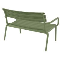 Paris Outdoor Lounge Bench Chair Olive Green ISP276-OLG - 1