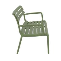 Paris Outdoor Lounge Bench Chair Olive Green ISP276-OLG - 3