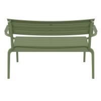 Paris Outdoor Lounge Bench Chair Olive Green ISP276-OLG - 4