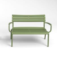 Paris Outdoor Lounge Bench Chair Olive Green ISP276-OLG - 6