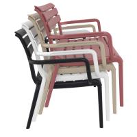 Paris Outdoor Lounge Bench Chair Dark Gray ISP276-DGR - 6