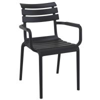 Paris Resin Outdoor Arm Chair Black ISP282-BLA