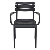 Paris Resin Outdoor Arm Chair Black ISP282-BLA - 3