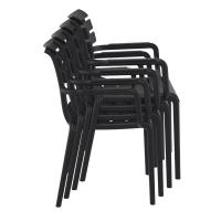 Paris Resin Outdoor Arm Chair Black ISP282-BLA - 5