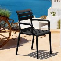 Paris Resin Outdoor Arm Chair Black ISP282-BLA - 6