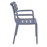 Paris Resin Outdoor Arm Chair Dark Gray ISP282-DGR - 2